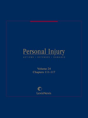cover image of Personal Injury: Actions, Defenses, Damages